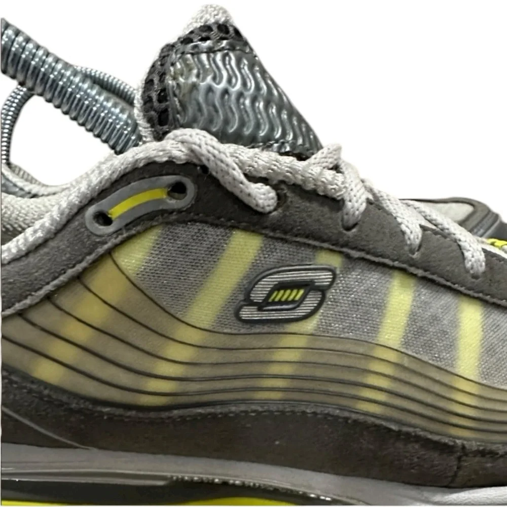 Skechers Shape Ups Resistance Gray Chunky Heel Sneakers for Women, Size 10.